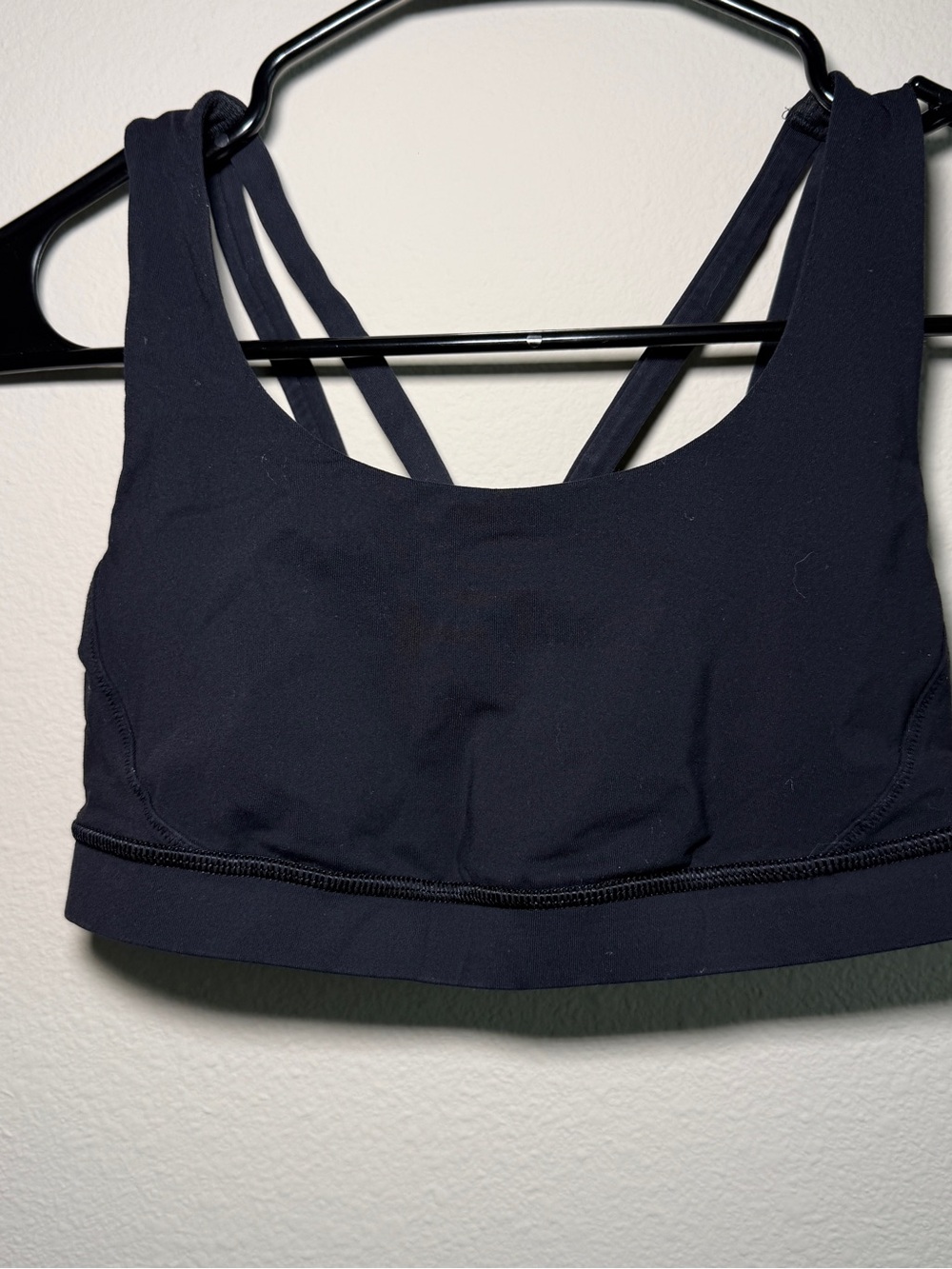 lululemon athletica Black Double-Strap Sports Bra size 6